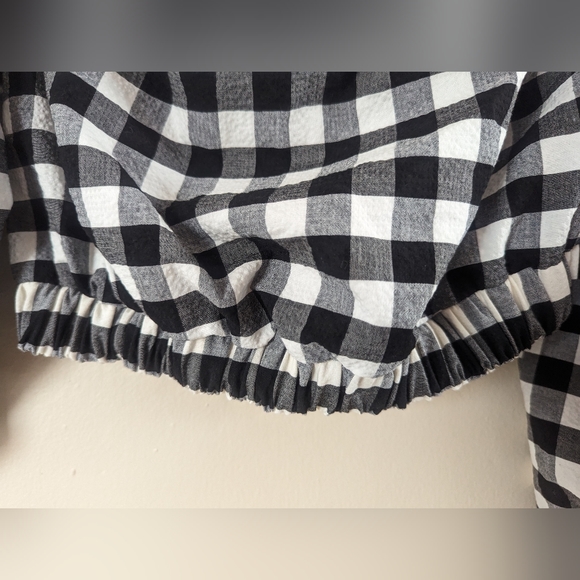 NWT! Anthropologie Maeve Black/White Gingham Crop Top, Top of 2 Piece Set, SMALL - Picture 6 of 15